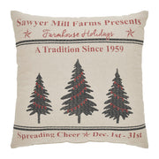 Sawyer Mill Holiday Tree Pillow 18x18