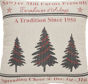 Sawyer Mill Holiday Tree Pillow 18x18