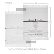 Sawyer Mill Santa Cookies Woven Throw 50x60