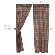 Bingham Star Panel Plaid Set of 2 84x40