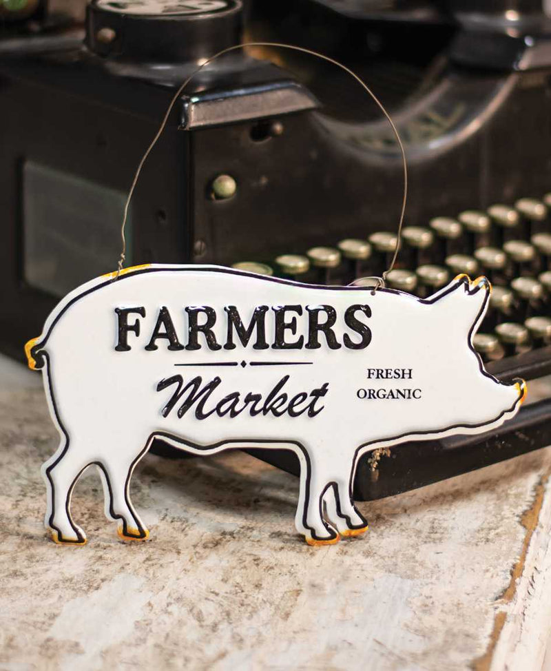 Farmers Market Enamel Ornament