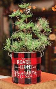 Roads Lead Home at Christmas Buffalo Check Bucket
