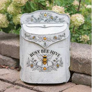 Busy Bee Hive Distressed Metal Post Box