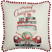 Merry Christmas Truck Pillow 18x18