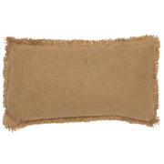 Burlap Natural Pillow Always Kiss Me Goodnight 7x13