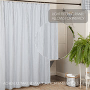 Sawyer Mill Blue Ticking Stripe Shower Curtain 72x72