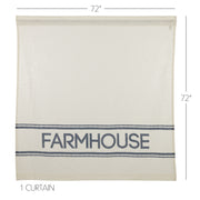 Sawyer Mill Blue Farmhouse Shower Curtain 72x72