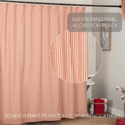 Sawyer Mill Red Ticking Stripe Shower Curtain 72x72