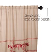 Sawyer Mill Red Farmhouse Living Shower Curtain 72x72