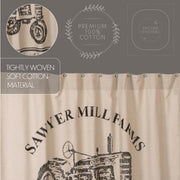 Sawyer Mill Charcoal Tractor Shower Curtain 72x72