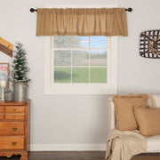 Burlap Natural Valance 16x72