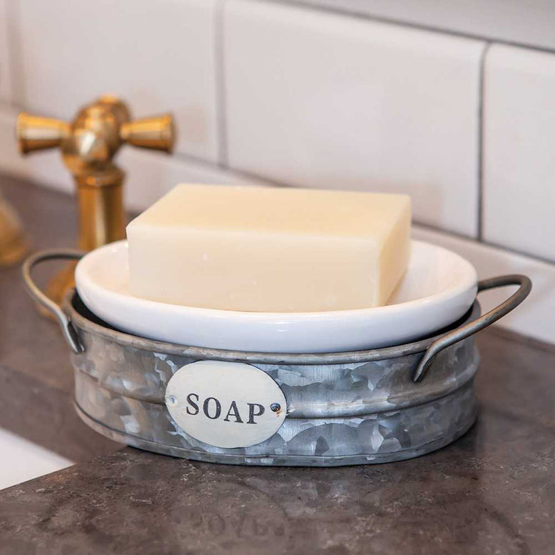 Galvanized Wash Bin Soap Dish