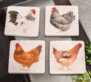 Rooster Resin Coasters (Set of 4)