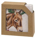 Christmas Farm Animals Resin Coasters (Set of 4)