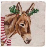 Christmas Farm Animals Resin Coasters (Set of 4)