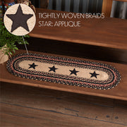 Colonial Star Jute Stair Tread Oval Latex 8.5x27