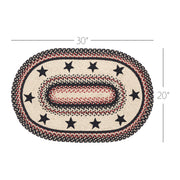 Colonial Star Jute Rug Oval w/ Pad 20x30