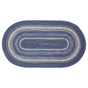 Great Falls Blue Jute Rug Oval w/ Pad 27x48