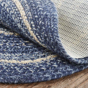 Great Falls Blue Jute Rug Oval w/ Pad 60x96