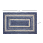 Great Falls Blue Jute Rug Rect w/ Pad 60x96