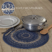 Great Falls Blue Jute Trivet 15