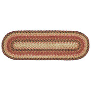 Ginger Spice Jute Stair Tread Oval Latex 8.5x27