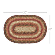 Ginger Spice Jute Rug Oval w/ Pad 20x30