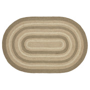 Cobblestone Jute Rug Oval w/ Pad 48x72