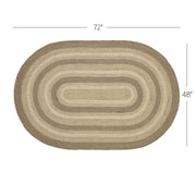 Cobblestone Jute Rug Oval w/ Pad 48x72