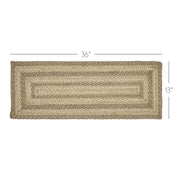 Cobblestone Jute Rect Runner 13x36