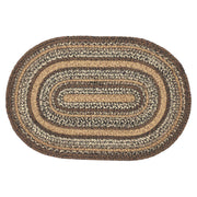 Espresso Jute Rug Oval w/ Pad 20x30