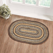 Espresso Jute Rug Oval w/ Pad 20x30