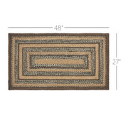 Espresso Jute Rug Rect w/ Pad 27x48