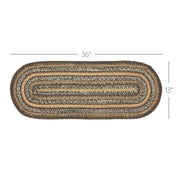 Espresso Jute Oval Runner 13x36