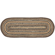 Espresso Jute Oval Runner 13x36