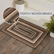 Sawyer Mill Charcoal Creme Jute Rug Rect w/ Pad 20x30