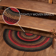 Cumberland Jute Rug Half Circle w/ Pad 16.5x33