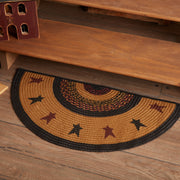 Heritage Farms Star Jute Rug Half Circle w/ Pad 16.5x33