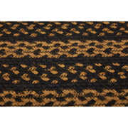 Black & Tan Jute Rug Rect w/ Pad 24x36