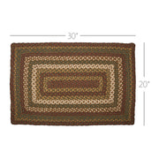 Tea Cabin Jute Rug Rect w/ Pad 20x30