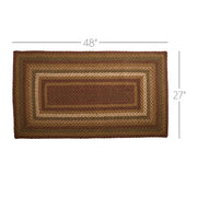 Tea Cabin Jute Rug Rect w/ Pad 27x48