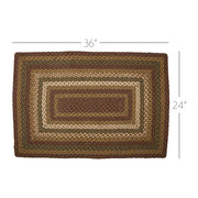 Tea Cabin Jute Rug Rect w/ Pad 24x36