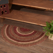 Cider Mill Jute Rug Half Circle w/ Pad 16.5x33