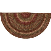 Cider Mill Jute Rug Half Circle w/ Pad 16.5x33