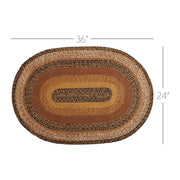 Kettle Grove Jute Rug Oval w/ Pad 24x36