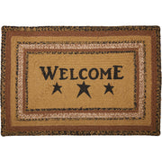 Kettle Grove Jute Rug Rect Stencil Welcome w/ Pad 20x30