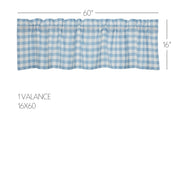 Annie Buffalo Blue Check Valance 16x60