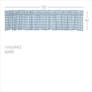 Annie Buffalo Blue Check Valance 16x90