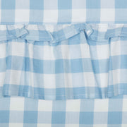 Annie Buffalo Blue Check Ruffled Prairie Short Panel Set of 2 63x36x18