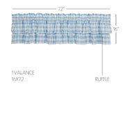 Annie Buffalo Blue Check Ruffled Valance 16x72